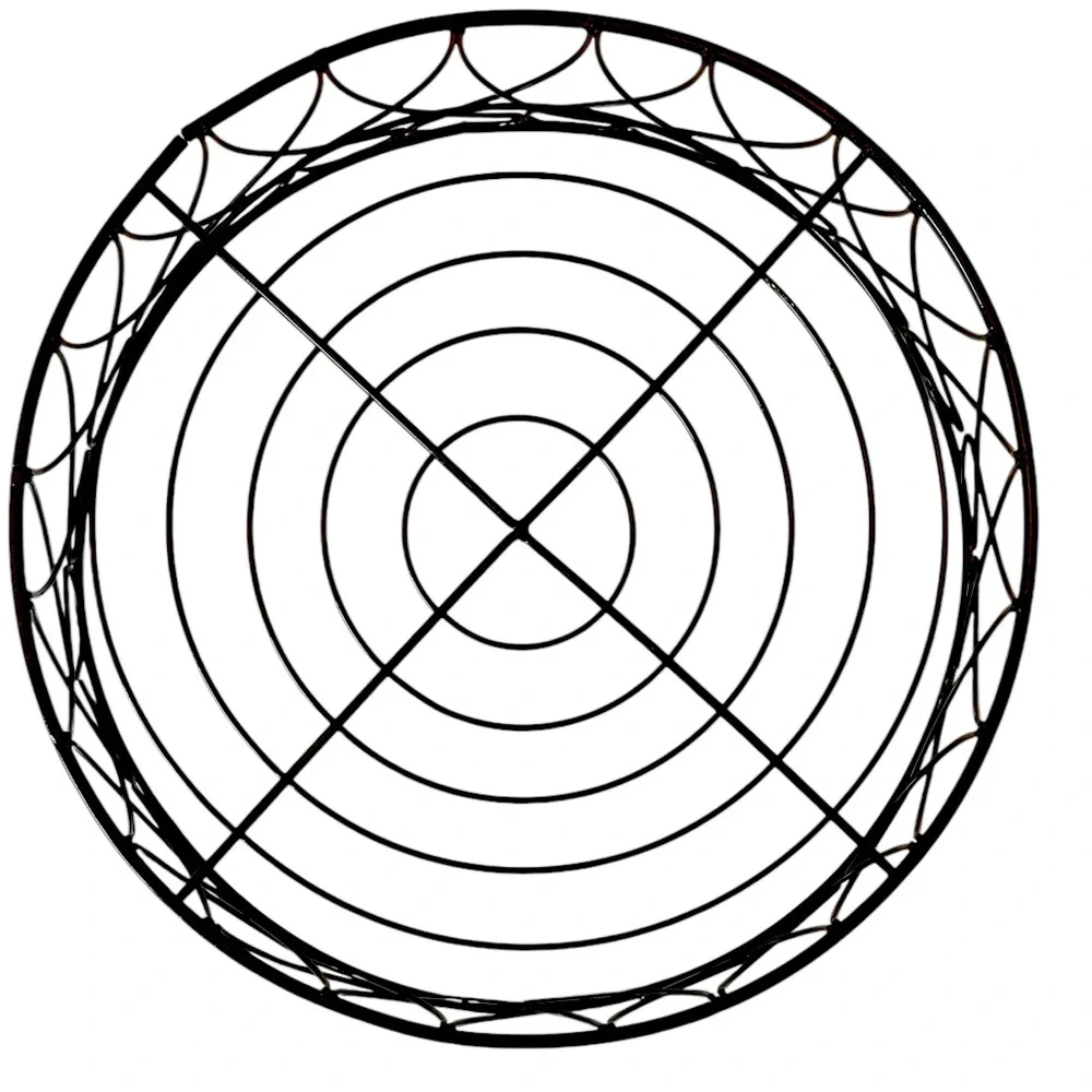 Decorative Black Iron Round Basket Perfect as an Accent for any Room.